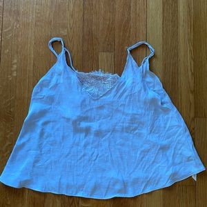 Free people light blue satin blouse
